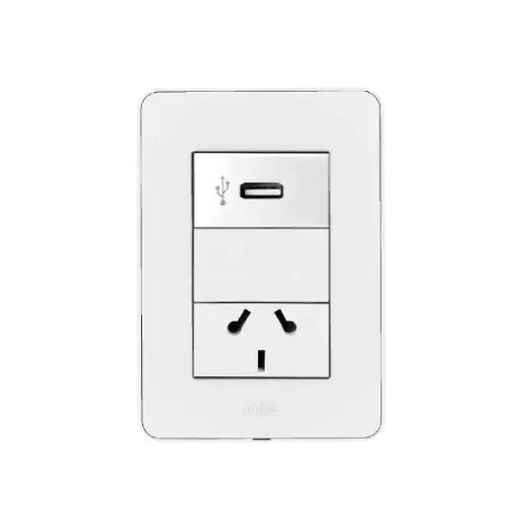 Combo Usb Taad Y Toma Comb Completo Jeluz - Mito - Blanco