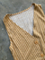 CHALECO CROP LINO RAYADO 2 BOTONES - comprar online