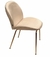 Silla Tapizada Hunter Beige - Base Dorada