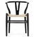 Silla Wishbone Combinada Negra