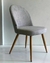 Silla Tapizada Mark Chenille Gris Claro - Pata Madera en internet