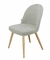 Silla Tapizada Mark Chenille Gris Claro - Pata Madera - comprar online