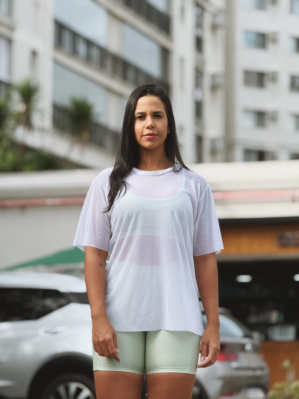 Blusão Bela em tule Branco