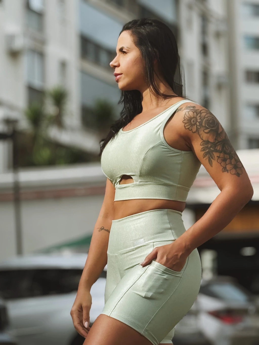 Conjunto Pocket Runner Pistache