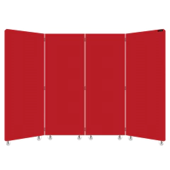 BIOMBO ACÚSTICO VERMELHO - 4 FOLHAS