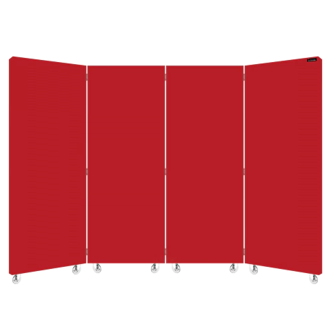 BIOMBO ACÚSTICO VERMELHO - 4 FOLHAS