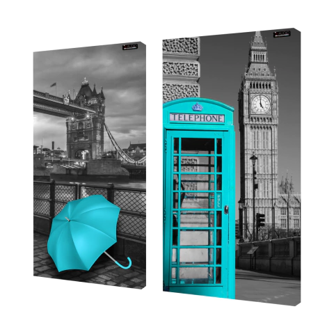 CONJUNTO: 2 QUADROS ACÚSTICOS - LONDRES