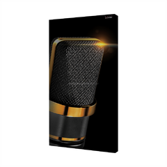 QUADRO ACÚSTICO - MICROFONE OURO