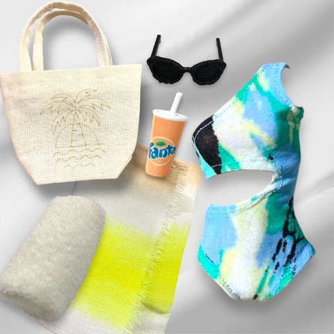 Malla con accesorios