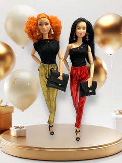 Metallic pants and top - Muy Francisca