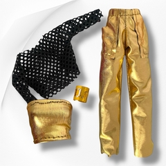 Pantalón cargo con top, sweater calado - comprar online