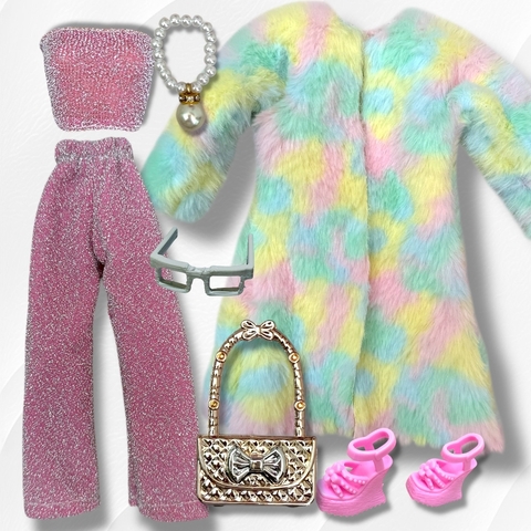 Conjunto sacón de piel - comprar online