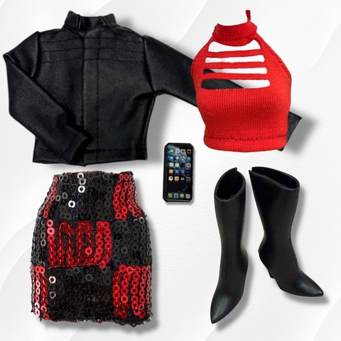 Conjunto pollera lentejuelas - comprar online