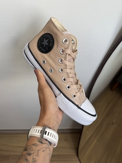 All Star Converse Amêndoa Couro