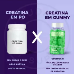 Creatina em Gummies GUDAY Sabor Maçã Verde (60 Gomas) - Fruttato