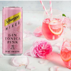 Kit c/ 12und Gin Tônica Pink SCHWEPPES Lata 269ml na internet