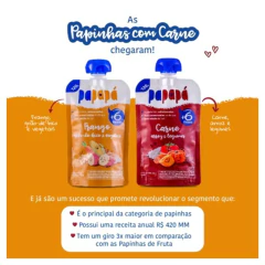 Kit c/ 6und Papinha de Frango, Grão B, Vegetais PAPAPÁ 120g - Fruttato