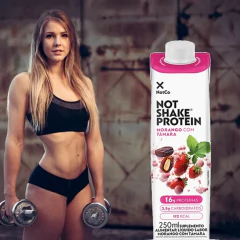 Kit c/ 24und NOT SHAKE Protein 16g Morango c/ Tâmara 250ml - loja online