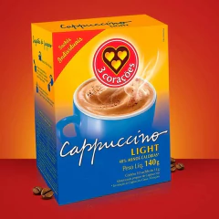 Kit 3und Café Cappuccino 3 Corações Light Sache 14g (10 und) - Fruttato
