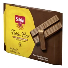 Imagem do kit c/ 3und Twin Bar Chocolate Wafer s/ Gluten SCHAR 64,5g
