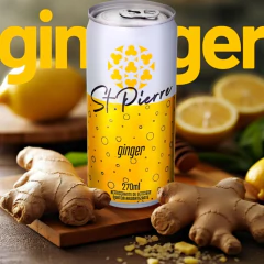 Kit c/ 24un Refrigerante de Gengibre St. Pierre Ginger 270ml