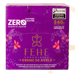 Caixa de Bombom Chocolate Branco Zero Rech. Avelã FEHE 340g - comprar online