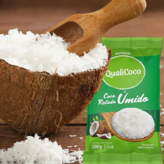 Kit c/ 20und Coco Ralado Úmido e Adoçado QUALICOCO 100g - comprar online
