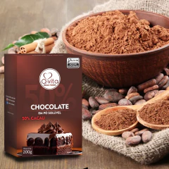 Kit c/ 6und Chocolate em Pó 50% Cacau 200g QVITA - Fruttato