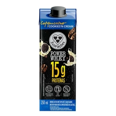 12x Power Whey Cappuccino Cookies'n Cream 3 Corações 250ml - comprar online