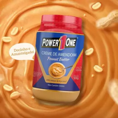 Creme de Amendoim Peanut Butter POWER1ONE 500g (3 Potes) - loja online