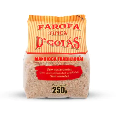 Imagem do Kit c/ 6pct Farofa de Mandioca Típica Picante D'GOIAS 250g