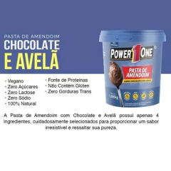3x Pasta de Amendoim Power1One Chocolate c/ Avelã 1,005 Kg na internet