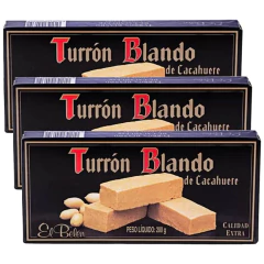 Kit c/ 3und Torrone Espanhol Macio de Amendoim LA FAMA 200g