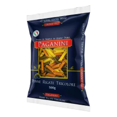 Kit 6 Macarrão Italiano Penne Rigate Tricolore PAGANINI 500g na internet