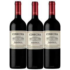Kit c/ 3und Vinho Chileno TARAPACA Cosecha Cabernet 750ml