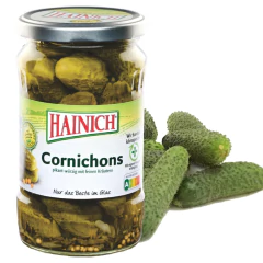 Mini Pepinos Cornichons Hainich 330g Alemanha (3 vidros) - loja online