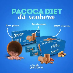 Pacoca Diet Com Sal Rosa SENHORA Display 408g (3 Displays) - Fruttato