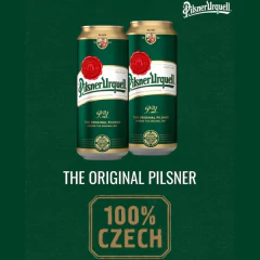 Cerveja Tcheca Pilsner URQUELL Lata 500ml (4 Latas) - comprar online