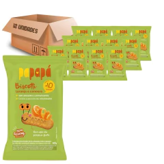 Kit c/ 12 Biscoito Infantil PAPAPÁ Laranja e Cenoura 60g