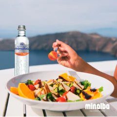 Kit c/ 12und Água Mineral c/ Gás PREMIUM MINALBA Vidro 300ml - Fruttato