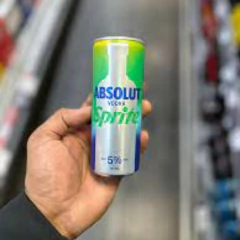 Kit c/ 12und Drink Pronto Vodka ABSOLUT+SPRITE Lata 269ml - Fruttato