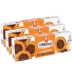 Kit c/ 3und Biscoito Gallete Chocolate Amargo ST MICHEL 121g