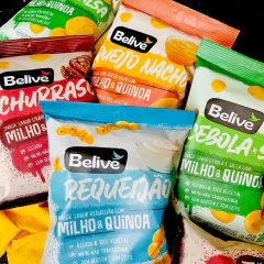 Imagem do kit 20 Snack de Milho & Quinoa Sabor Requeijão BELIVE 35g