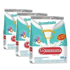 Kit 3 Leite em Pó Desnatado La Sereníssima Instantâneo 500g
