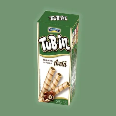 Kit c/ 12und Waffer Recheado Tub-In com Recheio de Avelã 48g - Fruttato