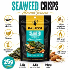 Imagem do Kit 3 Snack Seaweed Crisps Almond Sesame KALASSI 25g