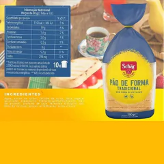 Imagem do Pão de Forma Tradicional sem Glúten Schar 200g