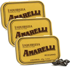 Kit c/ 3 Latas Bala de Alcaçuz Oro Puro AMARELLI 40g