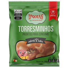 Imagem do Kit 12x Pacote de Torresminho com Cebola e Salsa DGOIAS 25g