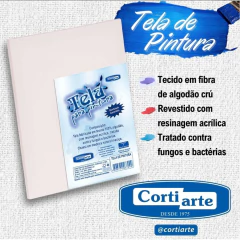 Imagem do Tela para Pintura CORTIARTE 50X50cm 100% Algodão